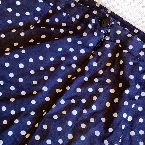 Vintage Polka Dot Navy Skirt (34 EU) fits like size 0-2 US - Picture 4 of 5